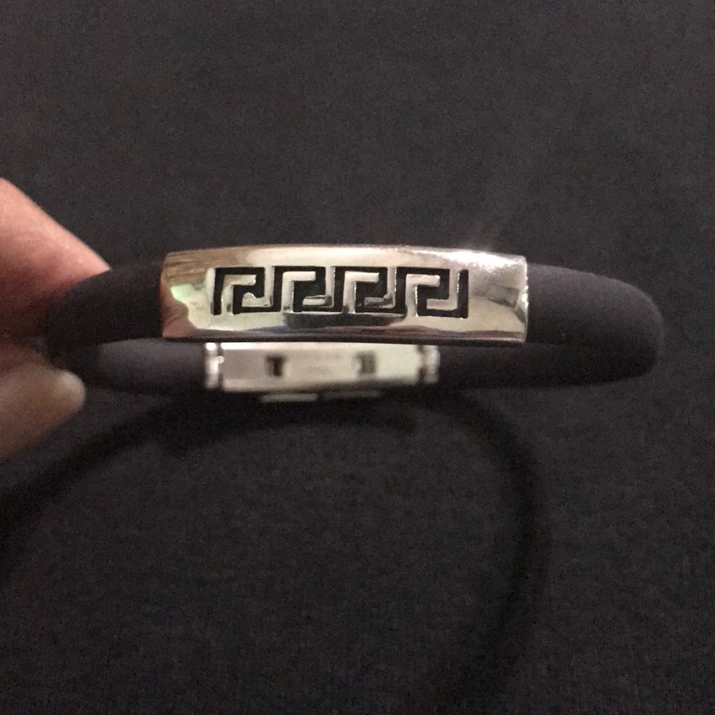 316l Surgical Stainless SteelBlack Silicone Greek
